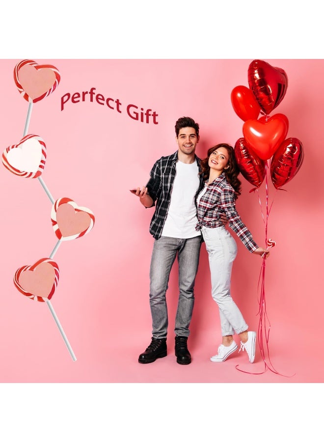 Fruidles Valentine's Red and White Swirl Heart Lollipop Candy Sucker Assorted, Individually Wrapped (12-Pack) - Image 5